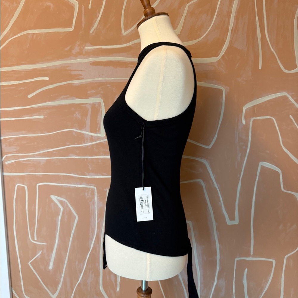 NWT Agolde Rainne Black High Neck Racerback Bodysuit - Picture 3 of 6